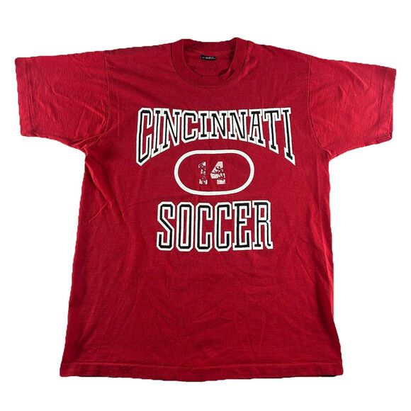Vintage Cincinnati Bearcats Soccer Shirt Men’s  XL Red USA Single Stitch 90s - Picture 1 of 11